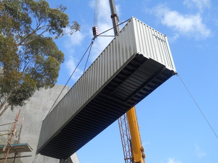 Crane Lifting A Container | Container Rental & Sales 012