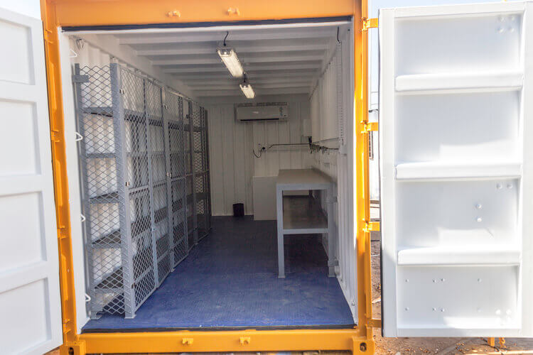 Yellow Container Inside View | Container Rental & Sales 031